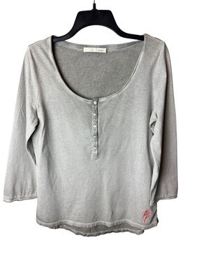 Oui German Henley Gray with Lightning Bolt